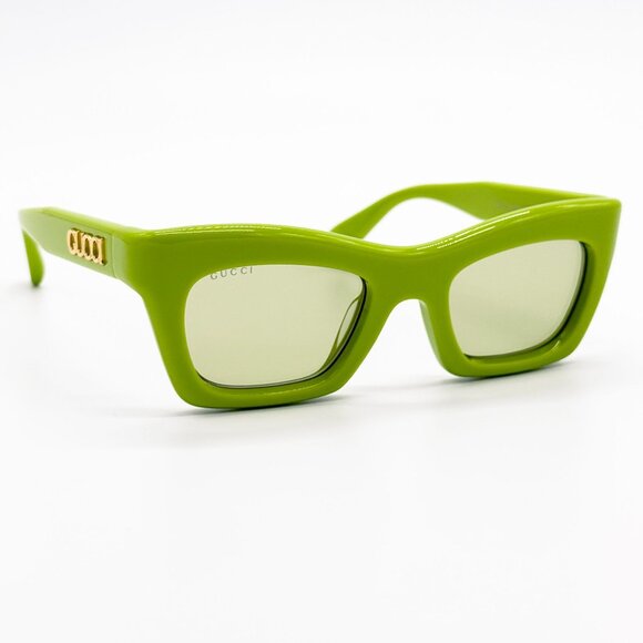 NEW GUCCI GG1773S 006 GREEN CAT EYE WOMEN SUNGLASSES GUCCI - Picture 5 of 10